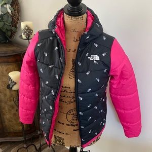 Girls North Face reversible coat
